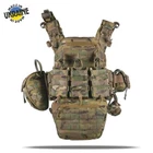 Plate Carrier Vest Quick Release Tactical Vest with 8 MOLLE Pouches Multicam