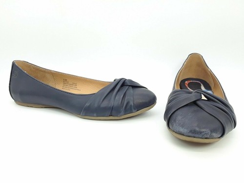 Born Lilly Women Shoes Leather Ballerina Flats Navy Sz 8.5 M 887316928750 |  eBay