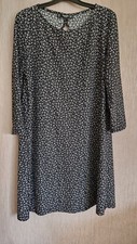 Mango Black & White Floral Dress Size Medium