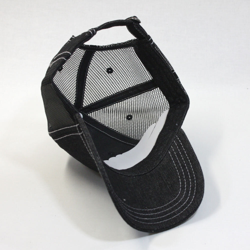 Unisex Denim Dad Hat – Cotton Baseball Cap With White Horse Design, Adjustable Strap