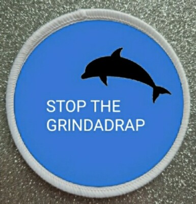 3'' Stop The Grindadrap Färöer Inseln Walfang Sublimation Eisen/Nähen Patch Abzeichen 