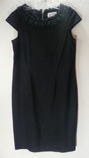Julian Taylor New York Black Size 12 Pencil Summer Work Travel Dress Cap Sleeve