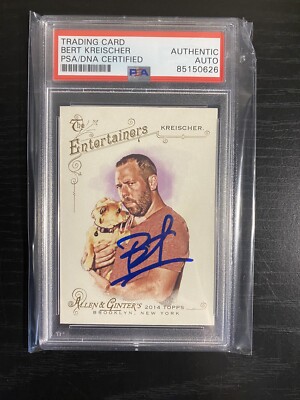 BERT KREISCHER SIGNED 2014 TOPPS ALLEN AND GINTER BASEBALL CARD