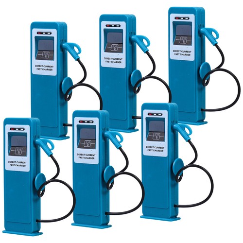 6 Pcs Simulation Charging Pile Toys Child Traffic Model Highway Road Playset - 第 8/12 張圖片