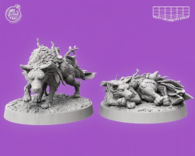 Wolf Hybrid Miniatur Set Kräuterkundiger Wolf Begleiter Figur für RPG wie D&D 5e
