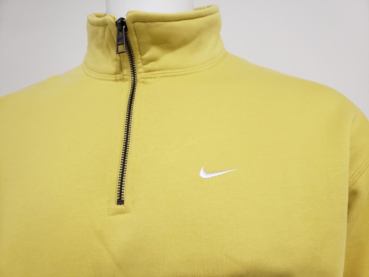 服/ファッション NIKE1 NOT for resale Nike Men's Solo Swoosh 1/4 Zip Top DQ5209-700 Yellow Size M | eBay