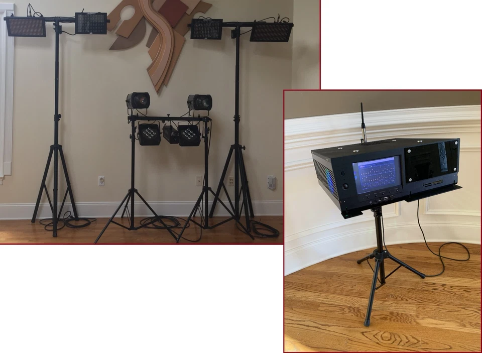 Sistema Light Show: accesorios, PC, controlador DMX, software - impecable Foto 2 de 4