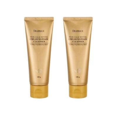 Deoproce Snail Galac Revital Cream to Foam Cleanser 100g*2Pcs - FREE SHIPPING