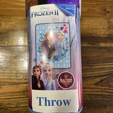 Disney Frozen II "The Sisters" Throw Blanket Super Soft 46" x 60" NEW Anna Elsa