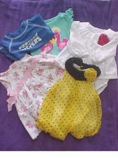 Five Darling Infant Baby Girl Clothing Items  0-3 mons.  0-6 mons.