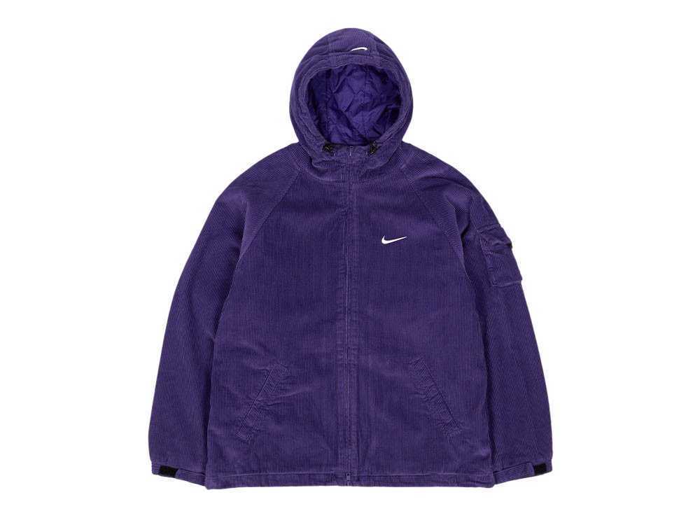 Supreme Nike Arc Corduroy Hooded Jacket 3colors Black Purple Red