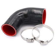 90 Degree 2 to 2-1/2 inch51-63mm Silicone Reducer Coupler Hose Length 4-in