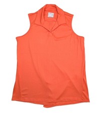 Lucky in Love Ribbed Tie Back Tank Womens Medium Orange NWT Tennis Pickleball