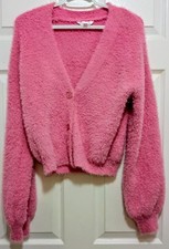 very soft pink buttoned up sweater very comfo...