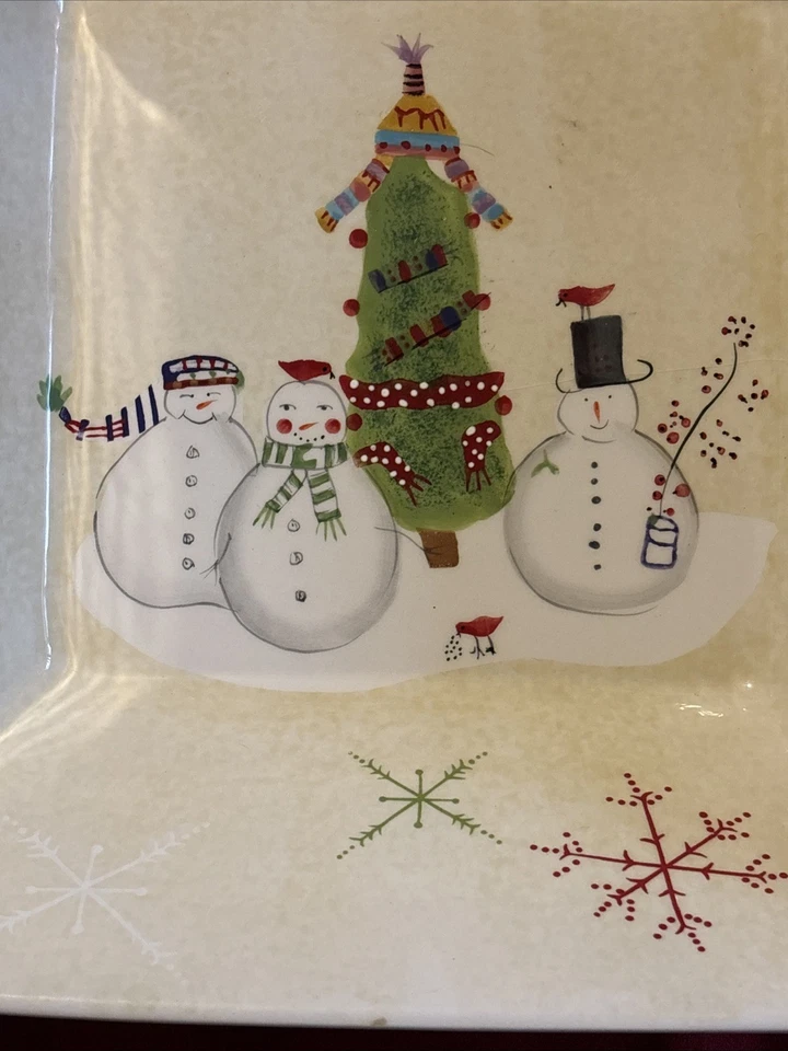 Oneida Vintage Snowmates Serving Square Bowl 11 3/4 Inches - Image 2 of 4
