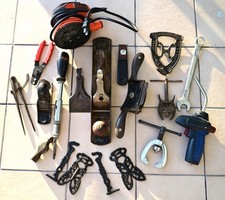 Vintage Garage Tools - Assorted Mechanicscarpenters Tools Plus Orbital Sander Vintage Garage Tools - Assorted Mechanicscarpenters Tools Plus Orbital Sander