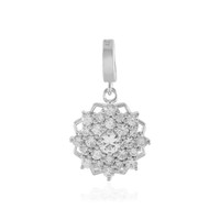 Cavill WeißEr Saphir AnhäNger 925 Sterling Silber Platin Zirkon Schmuck Damen