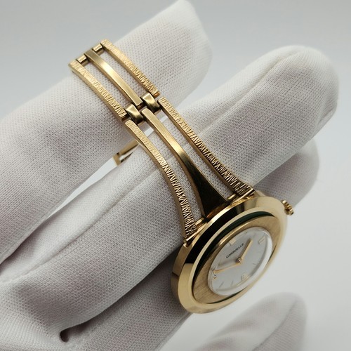 Caravelle Ladies Vintage Gold Tone w/ Green Accent Mechanical Watch - Picture 10 of 17