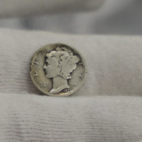 1931 S US Mercury Dime 10c Fine+ (Cleaned)