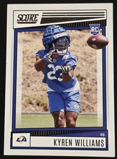 2022 Score - Rookies Kyren Williams #332 (RC) Sports TCG NFl card Rookie Card. rookie card picture