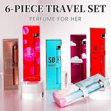 6pcs Travel Set, Women's Eau De Parfuma Spray, Long Lasting Fragrance, 6 Differe