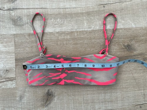 Beach Bunny Swimwear London Bralette Tiger Psycho Red Pink Bikini Top XS - Picture 5 of 5