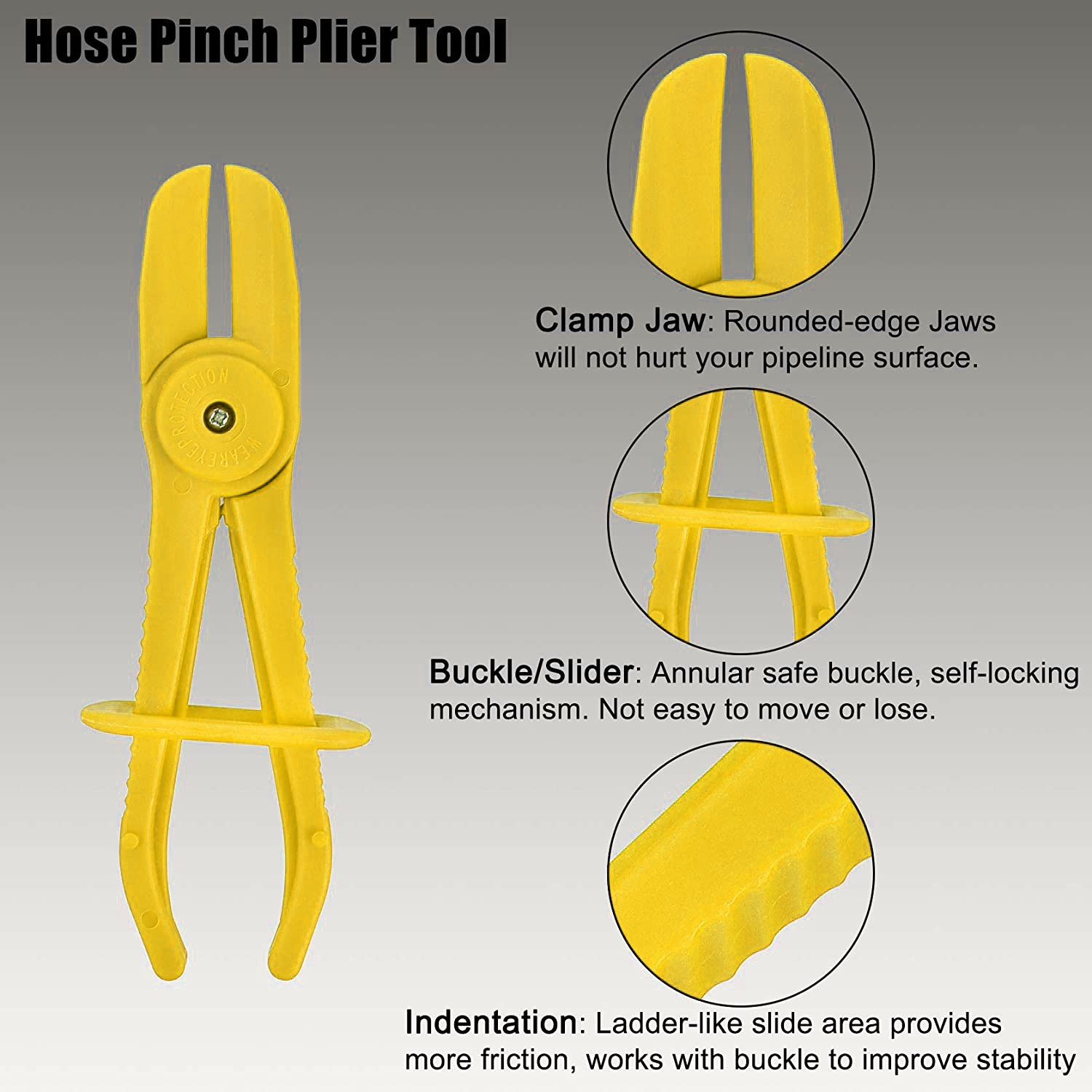 6Pc/Set Flexible Hose Clamp Kit Fuel Water Brake Line Pipe Pinch Off Pliers Tool