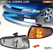 78WORKS Crystal Clear Corner Lamps Light Pair for Nissan Silvia S14 Zenki J286CL