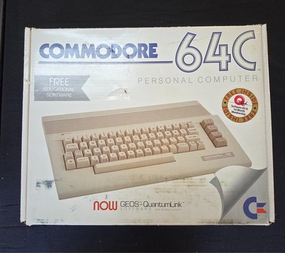 Vintage Commodore 64 C Personal Computer In Original Box - Untested