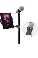 Elitehood Metal Ipad Holder for Mic Stand, 360  Adjustable Mic Stand Tablet Hold
