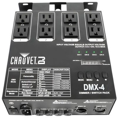 DMX-4 Dimmer Relay Pack | Four-Channel Lighting Controller