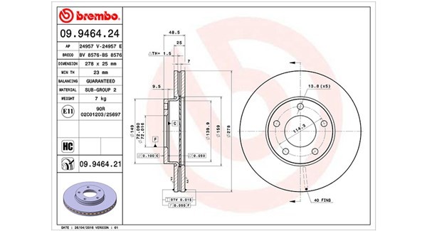 2X Magneti Marelli Bremsscheiben Vorne FüR Mazda 3 BL BK 5 CW CR19-image