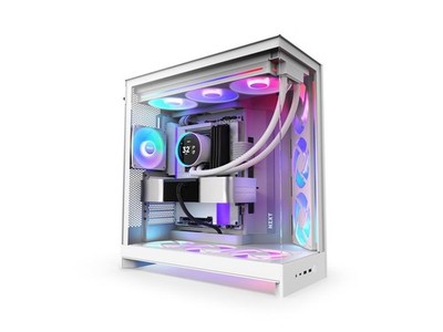 NZXT CCM-H92FW-P1 White SGCC / Tempered Glass Mid-Tower Case (Computer Cases - A