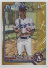 2022 Bowman Chrome Prospects Gold Refractor 44/50 Samuel Munoz #BCP-161 0o48