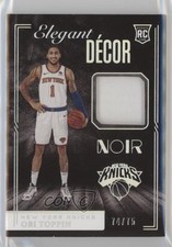 2020-21 Panini Noir Elegant Decor Rookie Jerseys 74/75 Obi Toppin #EDR-OBI 0s23