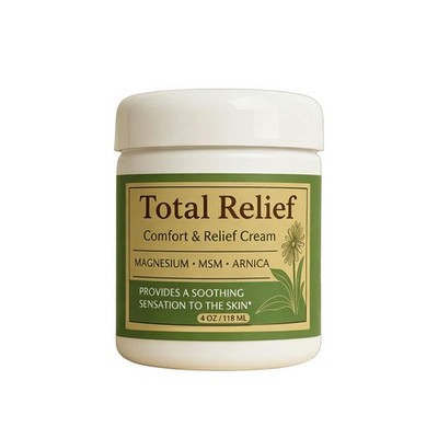Total Relief Magnesium-Creme für Komfort   schnell einziehende MSM- und Arnik
