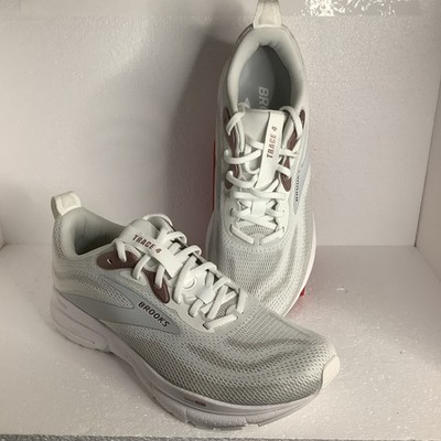 Brooks Trace 4 Women's Running Shoes White Gray Mesh Breathable Size US 11