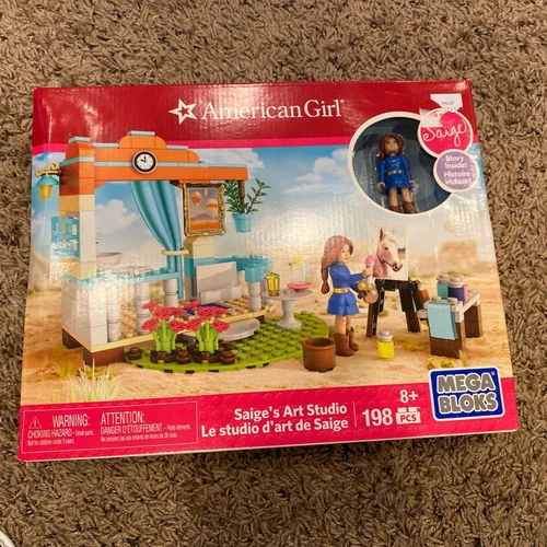 Mega Bloks American Girl Saige's Art Studio Building Set 198 Pcs NIB