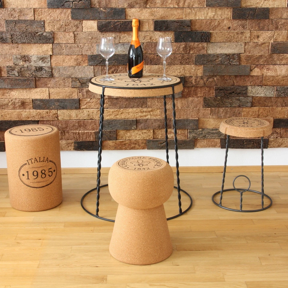 Hocker aus Kork in Form eines Champagnerkorkens - Bild 4 von 4
