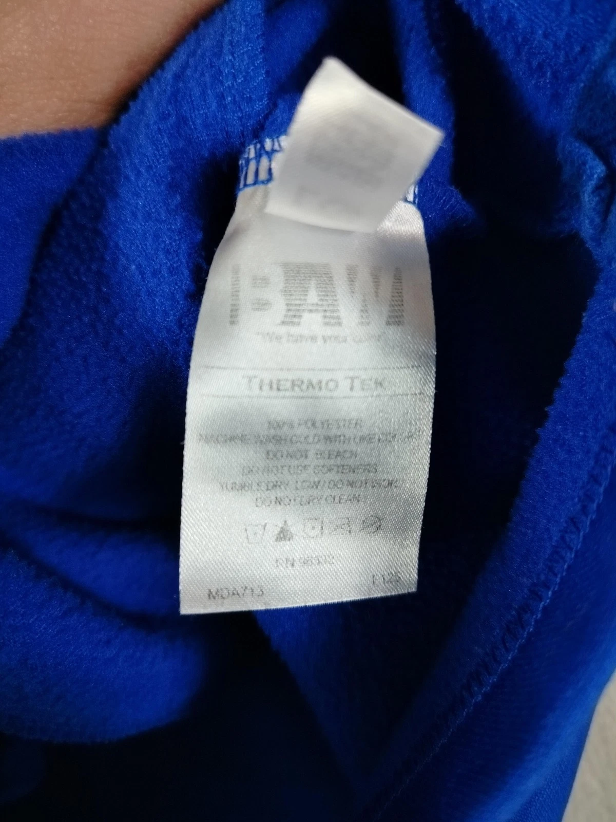 BAW Sweatshirt Mens Large Blue Baseball Thermo Tek 1/4 Zip Brewer Bears - thumbnail 4