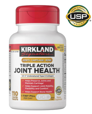 Kirkland UC-II Triple Action Joint Health 110 Tablets   Collagen Joint Support
