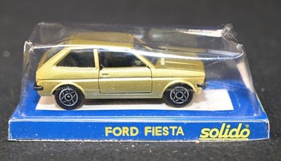 Vintage Solido France 1/43 Ford Fiesta MK1 Gold Metallic Diecast Model #53 MIB