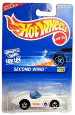 1997 Hot Wheels Second Wind White 527 Mainline 16810 Number 6.