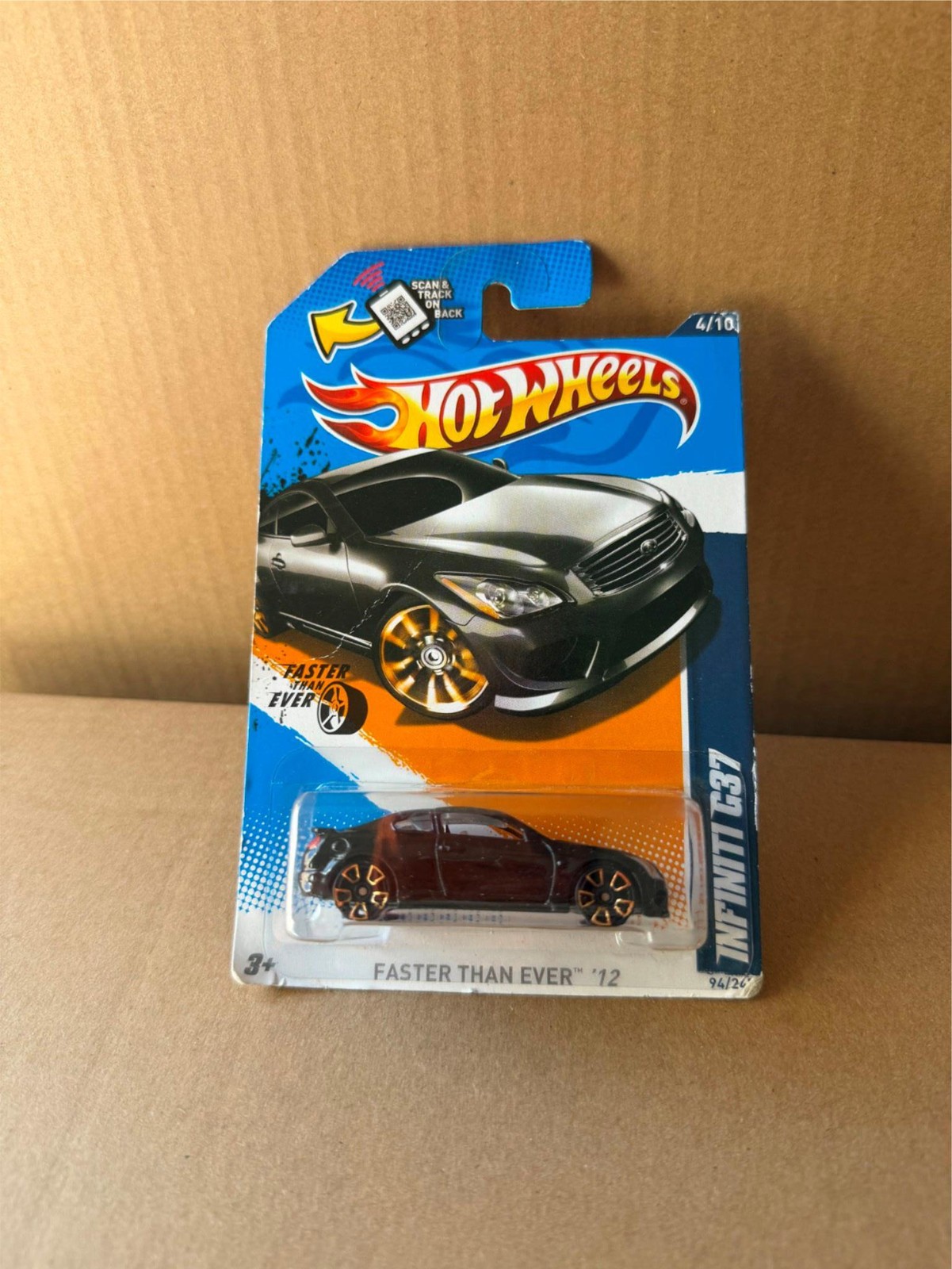 Hot Wheels Faster Than Ever '12 4/10 (2011) Infinity G37 Black Car 94/247 F34
