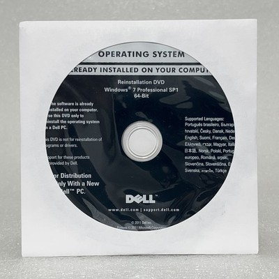 Dell Microsoft Windows 7 Professional SP1 64-Bit Install DVD | Factory Sealed