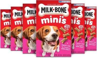 Milk-Bone Mini's Original Dog Biscuits, 15 Ounce 15 (Pack of 6), Brown 
