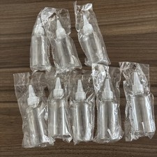 8Pcs 2 oz Squeeze Bottles Dispensing Plastic Squeeze with Twist Cap Small Clear