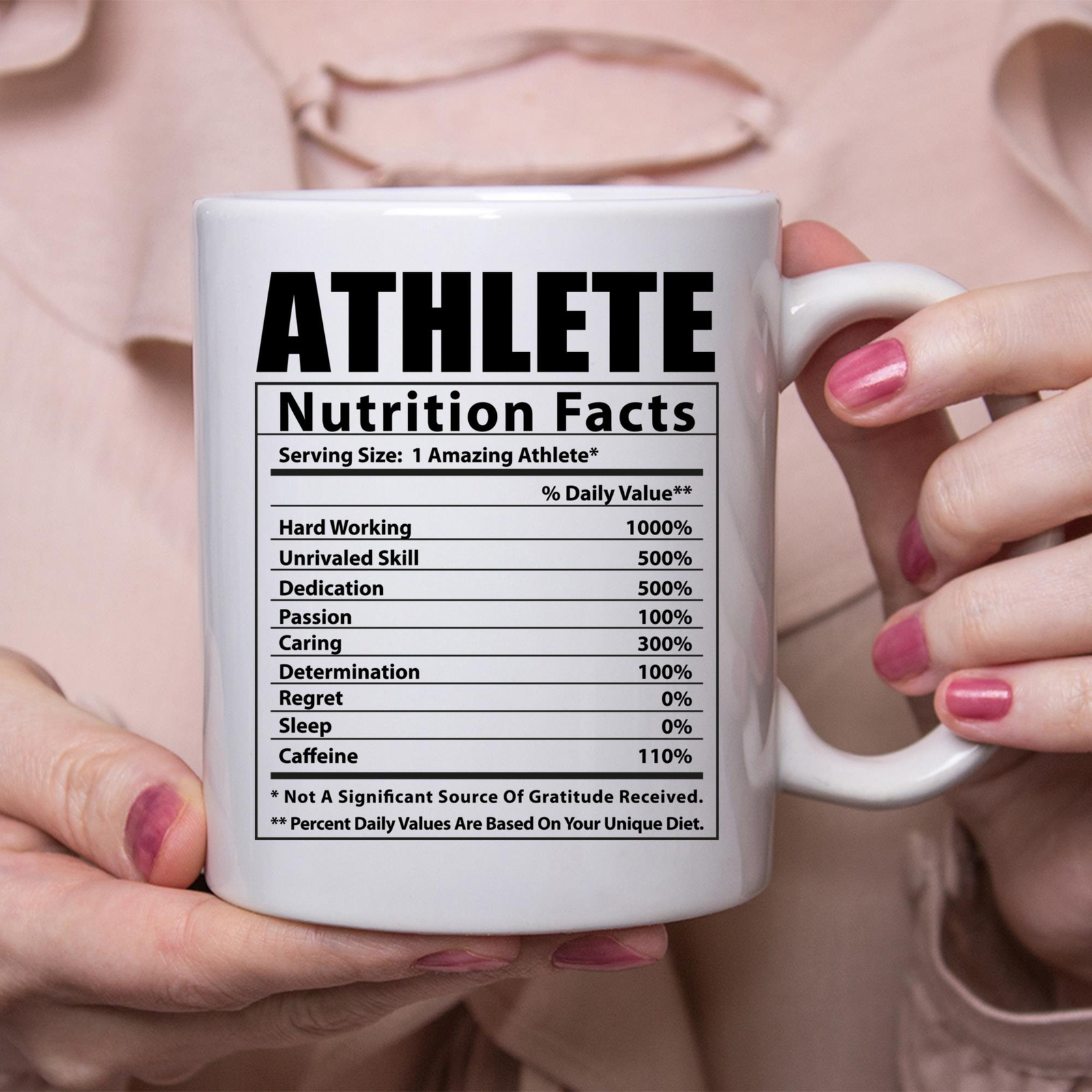 Funny Gym Nutrition Facts White Coffee Mug for Fitness Lovers  
