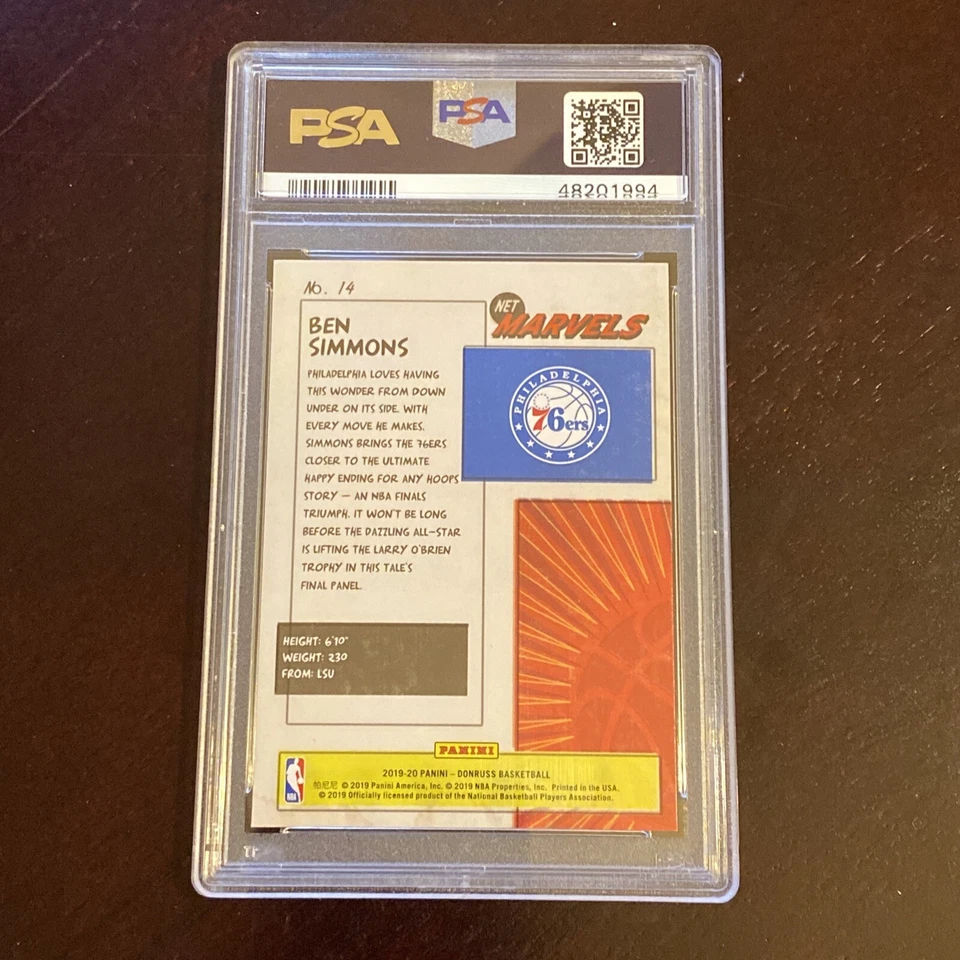 Ben Simmons Psa 10 2019 Donruss Net Marvels Low Pop - Image 2 of 2
