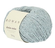 Rowan Denim Revive  Yarn 95% Cotton 5% Other 50g DK col. 0211 Bluewash Blue